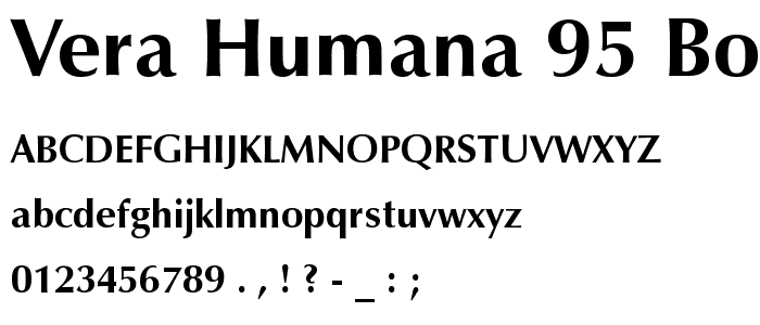Vera Humana 95 Bold font